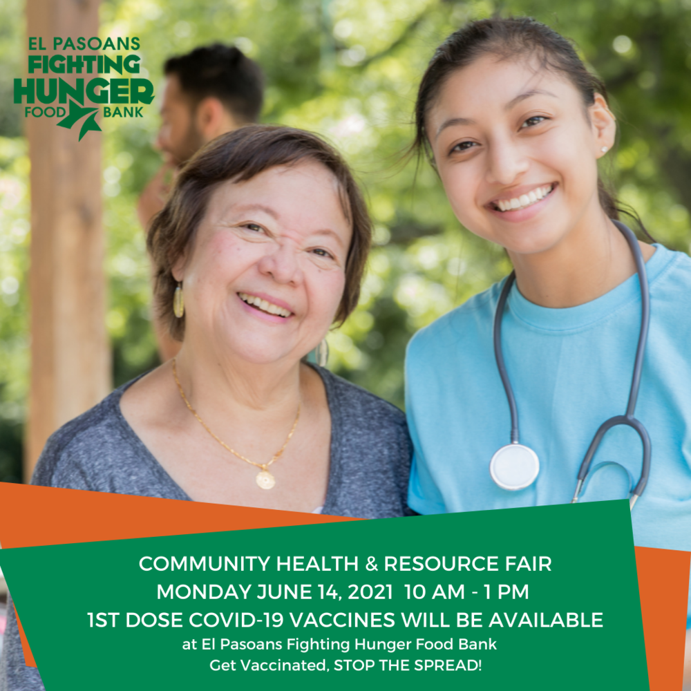 El Pasoans Fighting Hunger and city Department of Health Offer Information and COVID-19 vaccines