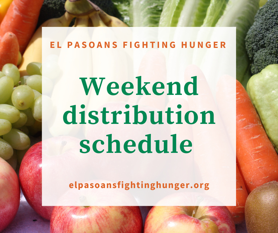 ​Weekend Distribution Schedule -Saturday 9/11